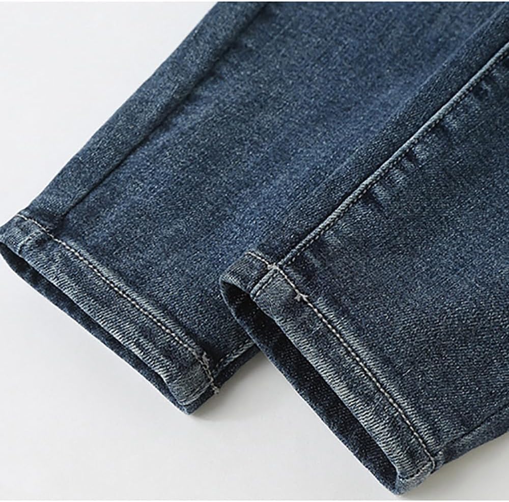 ABALACOCO Big Boys' Kids Jeans Cotton Pull-On Soft Denim Pants Stretch Waist Casual Wear School Pants 5-13T