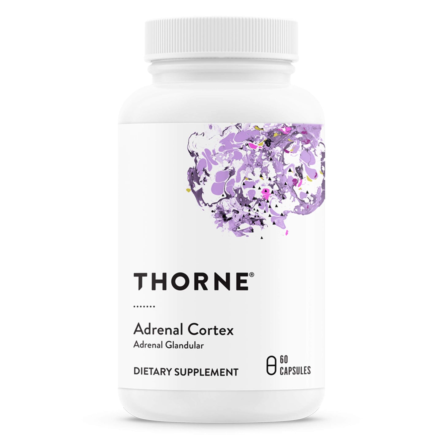 Thorne Adrenal Cortex - Bovine Adrenal Cortex Supplement for Cortisol Management - Support Healthy Adrenal Gland Function, Immune System, Stress Management, Fatigue, and Metabolism - 60 Capsules