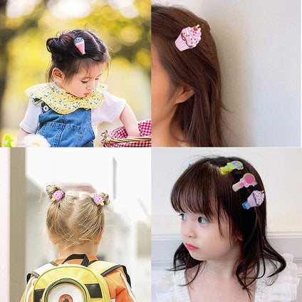 KASTWAVE Cute Non-Slip Hair Clips for Girls little girls hair clips, cute multi-color multi-style alligator children's accessories, suitable baby, and children (10 PCS)