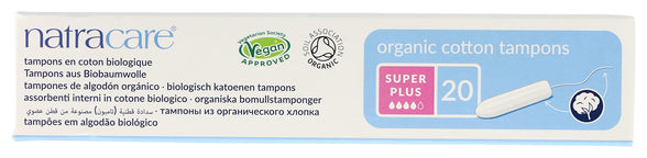 Natracare Organic Cotton Tampons Super Plus 20 Count