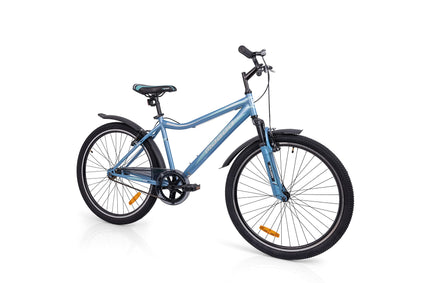 Mogoo Rayon Single Speed MTB Bike 26 Inch, City-Bike, Steel Frame Fixed-Gear Mountain-Bike, Comfort Cycle-For-Men and Women, Unisex Bicycle Adult