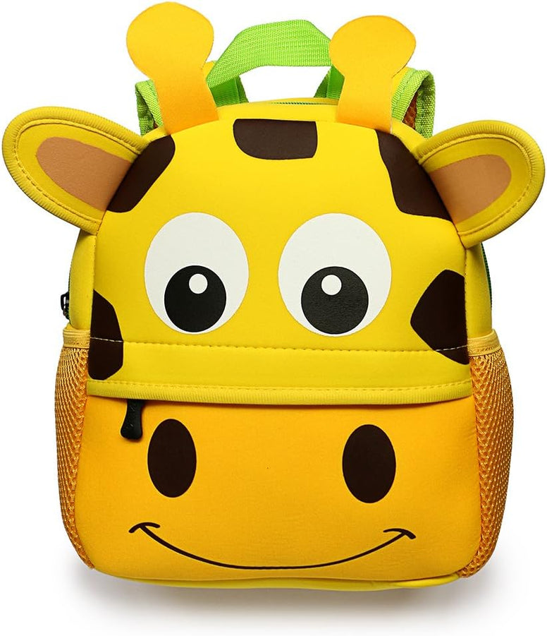 Hipiwe Toddler Backpack for Little Kids Water Resistance Kindergarten Preschool Bags Neoprene Children Schoolbag Cute Animal Cartoon Backpacks for Baby Boys Girls