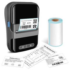 AccLoo 2 IN 1 Label Maker,Portable Bluetooth Thermal Printer & Label Printer,20-58mm Width with 1pack 50 * 30mm Label for Store,Small Business,Clothing, Compatible with iOS,Android & Windows