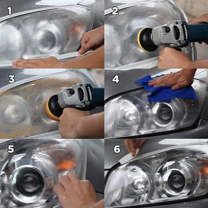 Plextone Professional Headlight Restoration Kit DIY Headlamp Brightener Car Care Repair kit Head Lense Clean (Automatic)1