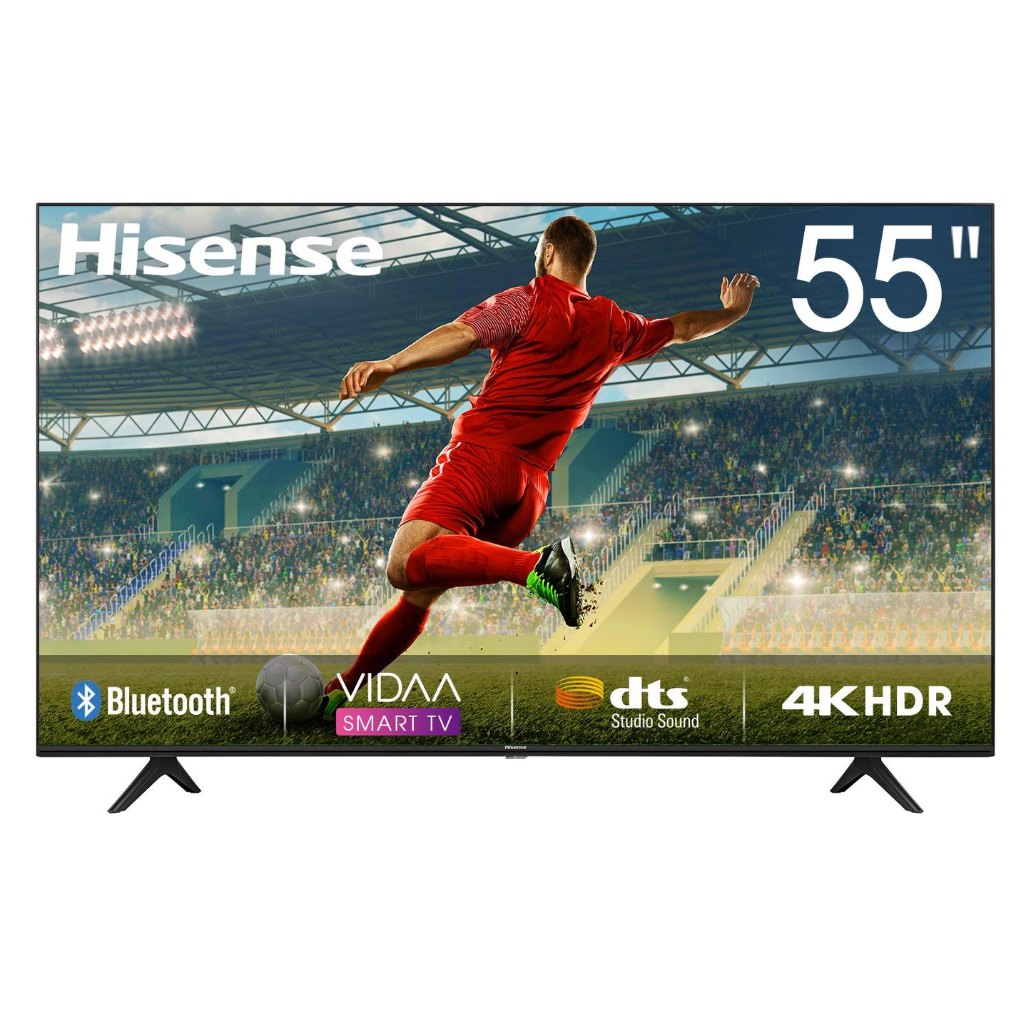 Hisense 55 Inch UHD 4K LED Smart TV With Youtube Netflix Shahid Model 55A60H(2022-2023) 1-Year Warranty