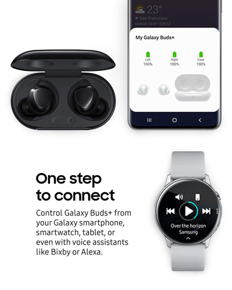 SAMSUNG Galaxy Buds+ Plus, True Wireless Earbuds (Wireless Charging Case Included), Black – US Version