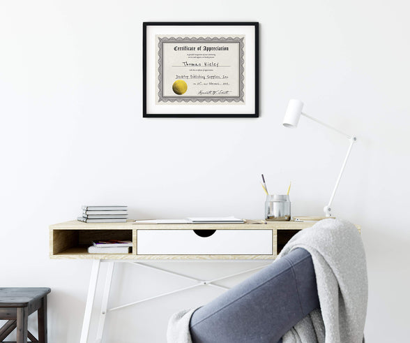 Certificate of Appreciation Certificate Paper with Embossed Gold Foil Seals - 30 Pack - Parchment Award Certificates for Students, Teachers, Employees - 8.5" x 11" Inkjet/Laser Printable