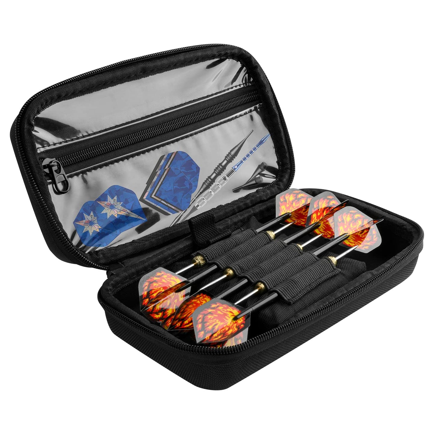 Xxerciz Dart Case for 6 Steel Tip and Soft Tip Darts, Hard EVA Darts Carrying Storage Bag Fits for Dart Tips, Shafts, Flights and Accessories (Box Only)