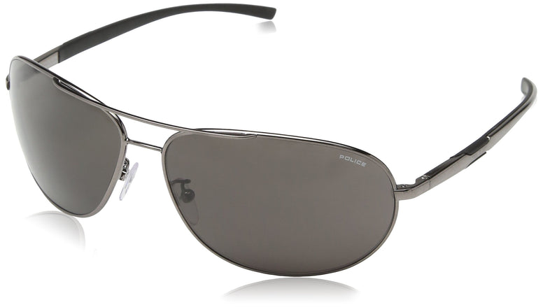 Police Men's S8182 Sunglasses, Grey (Shiny Gunmetal), One Size