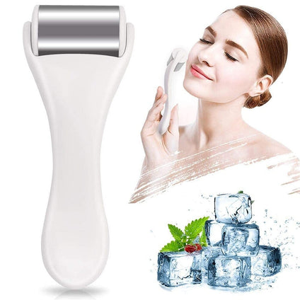 Arabest Ice Roller for Face and Eye, Stainless Steel Face Massager Ice Roller Massager, Cold Facial Roller Skincare for Eye Bags, Redness, Headaches, Puffiness, Migraine and Pain Relief (White)
