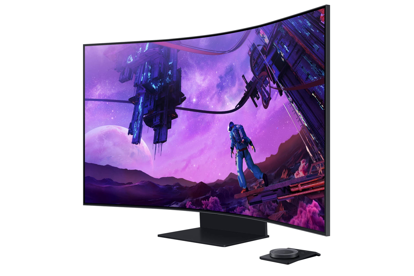 SAMSUNG 55in Curved 4K UHD Smart Gaming Monitor, 165Hz, 1ms, Wi-Fi & Bluetooth Connectivity with HAS & Pivot-LS55BG970NMXUE