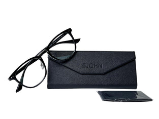 BJOHN Blue Light Blocking Eyewear, Computer/Gaming/TV/Phones Glasses for Women Men, Anti Eyestrain & UV Glare - Package Includes Glasses, Stylish Case, and Cleaning cloth