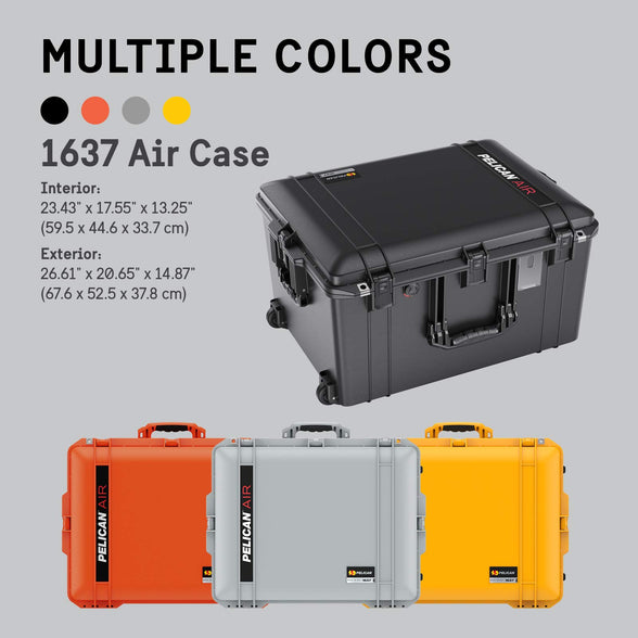 Pelican Air 1637 Case No Foam - Silver