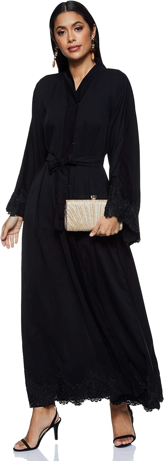 Nukhbaa Women's Abaya, Black