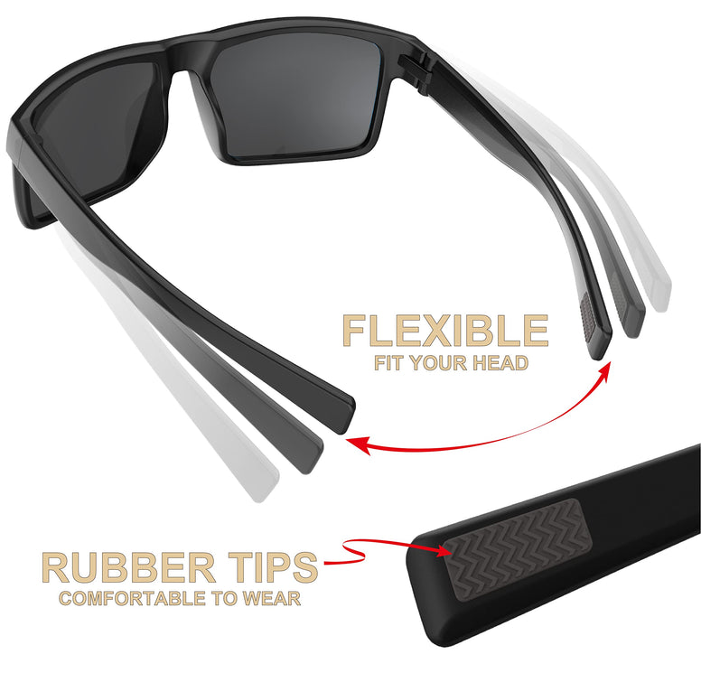 Living out your Qool Time ! Polarized Fish Sunglasses for Men Women, Running Driving Golfing Cycling