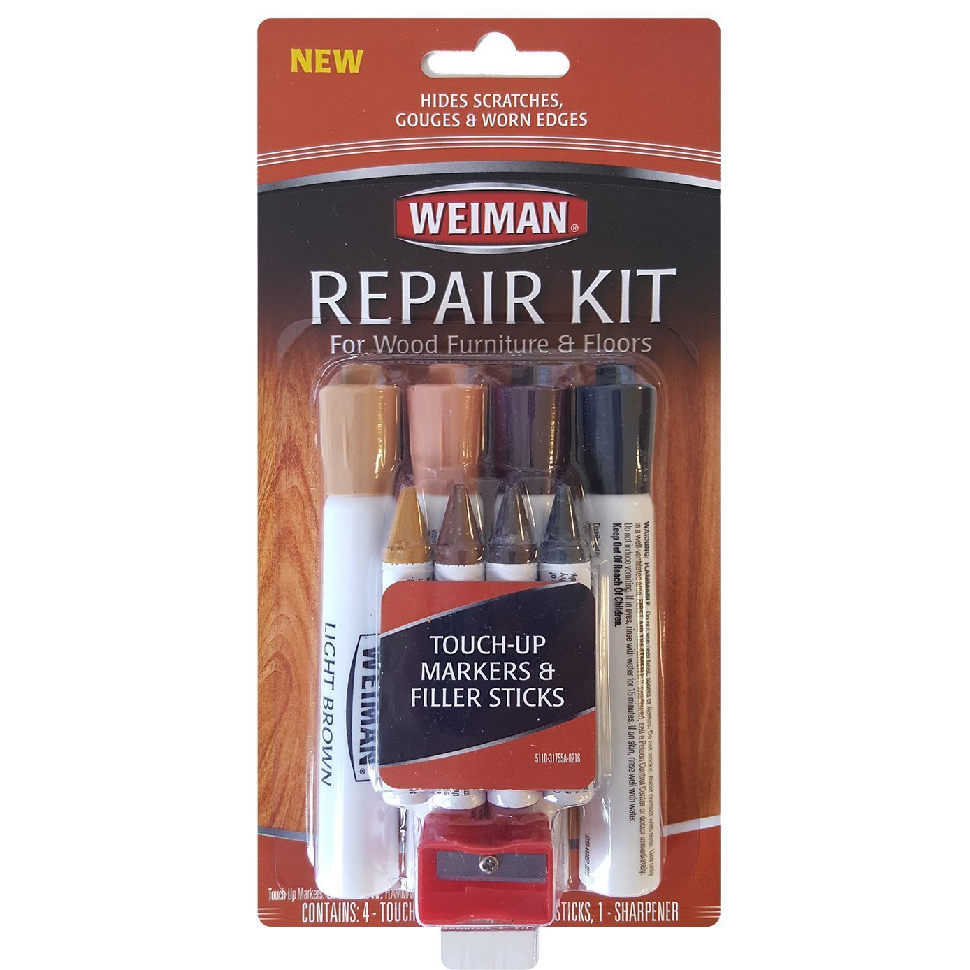 Weiman Repair Kit (4 filler sticks & 4 touch up markers) 2-Pack