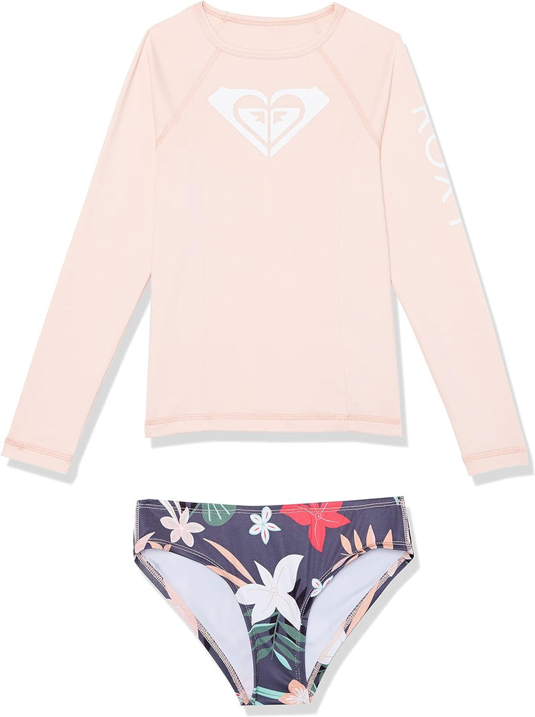 Roxy Girls Whole Hearted Long Sleeve Rashguard Set