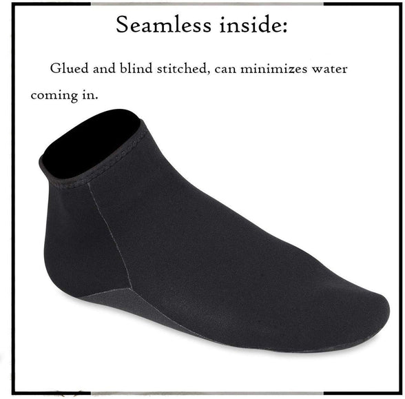 OMGear Water Socks Neoprene Socks Beach Booties 3mm 5mm Anti-Slip Wetsuit Footwear Fin Swim Sand Proof Socks