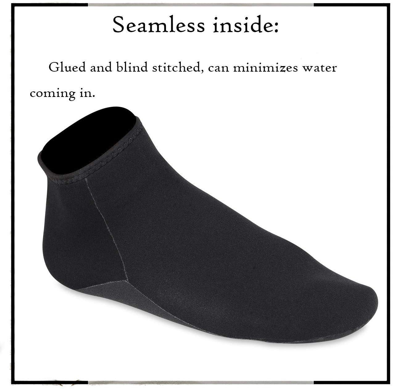 OMGear Water Socks Neoprene Socks Beach Booties 3mm 5mm Anti-Slip Wetsuit Footwear Fin Swim Sand Proof Socks