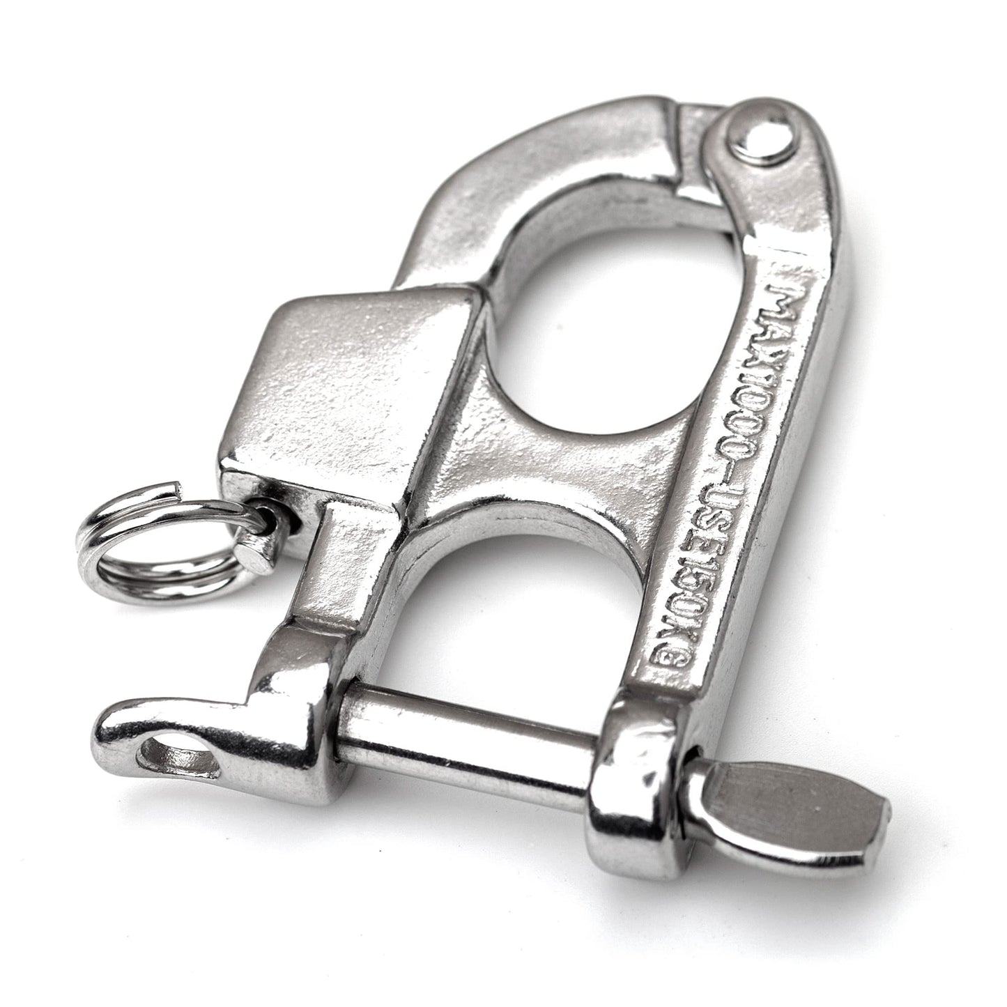 YUSOVE Quick Release Snap Shackle Boat Marine 316 Stainless Steel Eye Snap Shackle,High Strength Snap Hook for Surfing,Diving,Sailing Rigging Shackles,with Nylon Rope