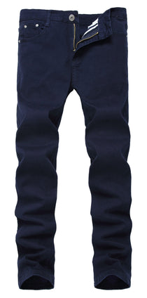 Boy's Skinny Fit Stretch Fashion Jeans Pants, Navy Blue, 12