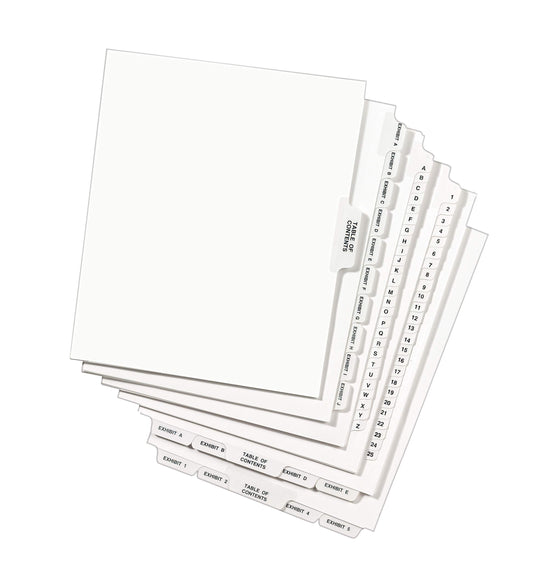 Avery Legal Dividers, Premium Individual Tab Titles, Letter Size, Side Tabs, 29, 25 Pack (01029)