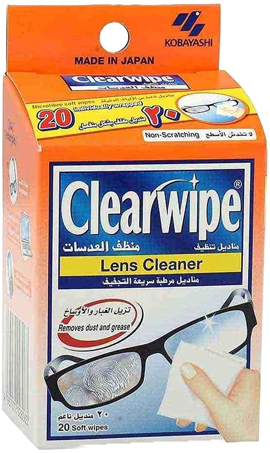 Clearwipe Microfiber Lens Cleaner – 20 soft wipes