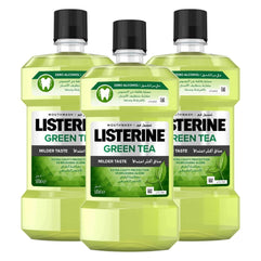 Listerine Green Tea Mouthwash - Pack of 3 Bottles (3 x 500 ml)