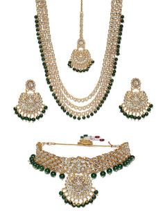 Zaveri Pearls Wedding Jewellery Set For Women (Golden) (Zpfk9793)