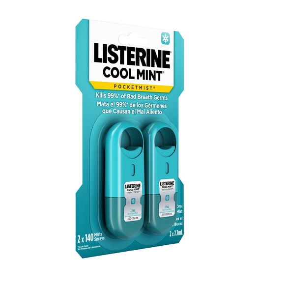 Listerine Pocketmist Cool Mint, 2 Count