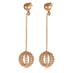 Alwan Silver (Rose Gold Plated) Earrings for Women - EE4542R