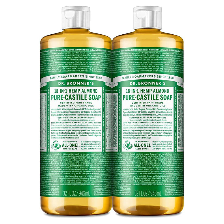 Dr. Bronner?s Pure-Castile Liquid Soap Almond 32 oz. (Pack of 2)