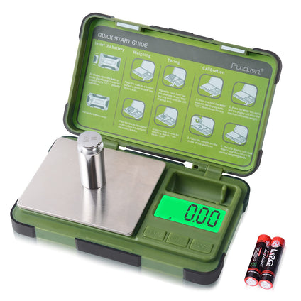 Fuzion Digital Pocket Scale 200g/0.01g, Gram Scale with Tare, Powder Herb Scale with 50g Cal Weight, Mini Jewelry Scale for Hobbies, Travel, Small Projects
