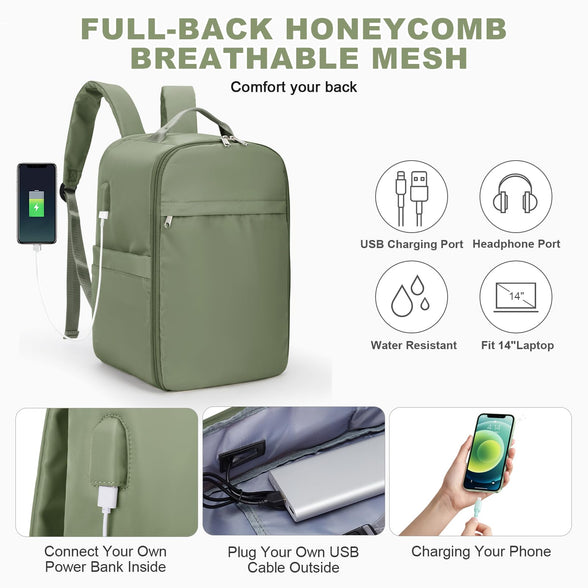 Cabin Bags 40x20x25 for Ryanair Underseat Carry-ons Bag Women, easyjet cabin bag 45x36x20 Hand Luggage Bag Travel Backpack Cabin Size Laptop backpack with USB Charging Port Shoes Compartment