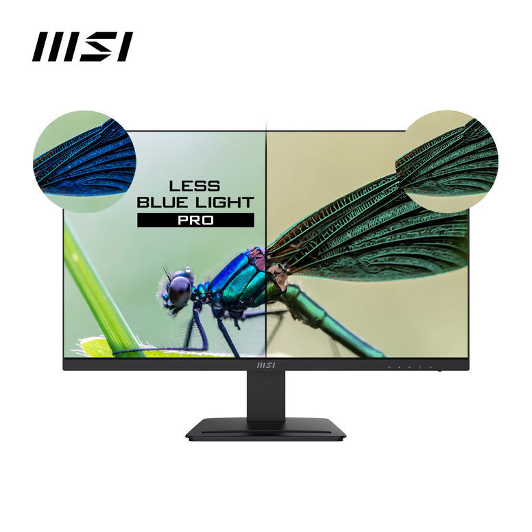 MSI PRO MP273 27" Monitor, FHD (1920 x 1080), 75Hz, IPS, 5ms, HDMI, DisplayPort, Speakers, Anti-Glare, Anti-Flicker, Less Blue light, TÜV Certified, VESA, Kensington, Black