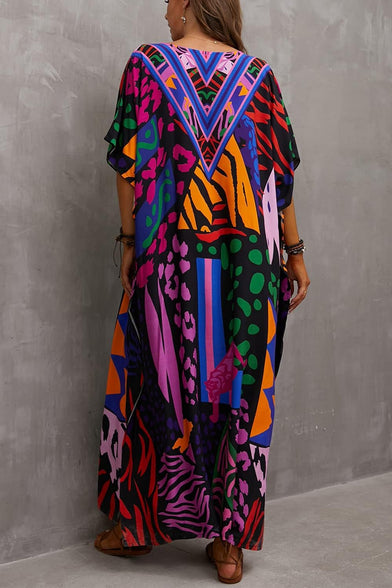 YouKD Wemon's Summer Long Kaftan Bohemian Maxi Kimono Dress Swimsuit Beach Cover Up Robes