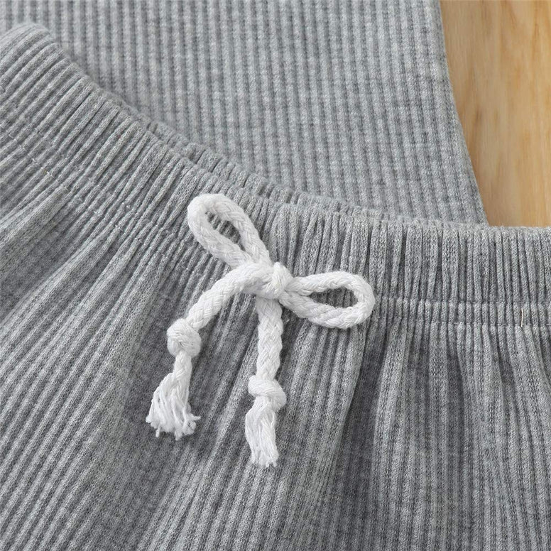 Newborn Infant Baby Girl Boy Clothes Short Sleeve Tops T-Shirt+Shorts Pants Solid Color Two Piece Outfits Set (0-6 Months)