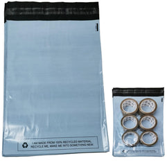 25x Grey Mailing Bags (12x16") - Poly Postal Polythene Self Seal Plastic Posting Envelopes - 100% Recyclable Strong Water & Tear Proof Packaging Mailer Shipping Bags