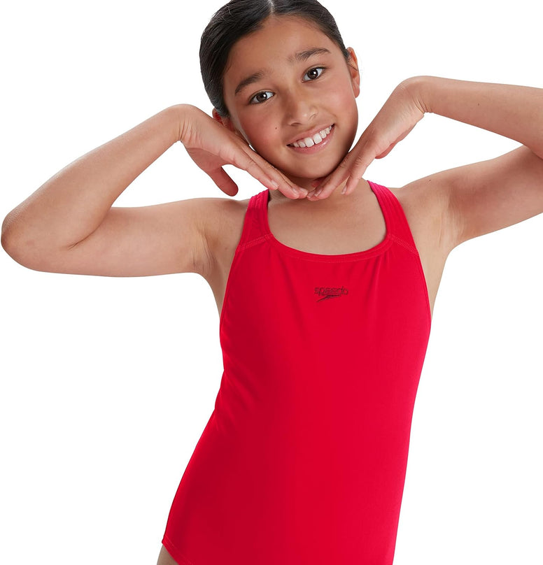 Speedo ECO Endurance+ Medallist Swimsuit, Comfortable, Stylish Design, Extra Flexibility, Junior Girls