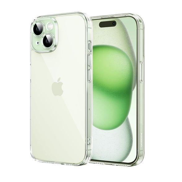 UGREEN iPhone 15 Case Clear 6.1 inch【Anti-Yellowing】【 Mil-Grade Anti-Drop】iPhone 15 Cover Transparent, Slim Thin Crystal iPhone 15 Case, Full Coverage Lens Protection, Shockproof Anti-Scratch