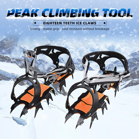 AIROKA Anti-Slip Ice Claws, Adjustable Length Bundle Ice Claws, High Manganese Steel Ice Claws, Suitable for Climbing, Mountaineering, Skiing, Hiking and Other Activities of Winter Wear Equipment