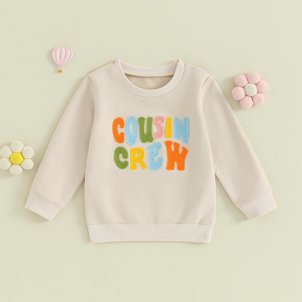 Twopumpkin Baby Girl Boy Crewneck Sweatshirt Oversized Sweater Romper Fall Winter Clothes 3-4 Years