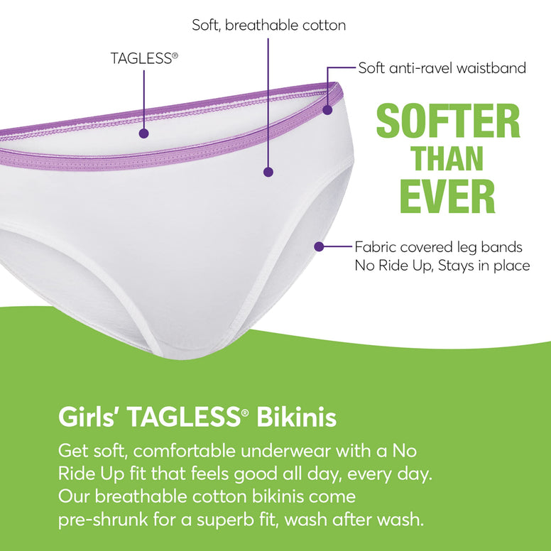 Hanes Girl's Bikini Pack of 10 Bikini Style Underwear (pack of 10) 4 years