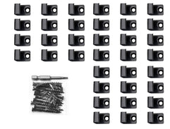 Pack of 36 Deck Clips | Grooved Decking Clips and Deck Screws | Deck Starter Clips for Composite Deck Boards | Universal Starter Deck Clips with Decking Screws