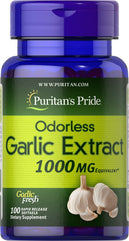 Puritans Pride Odorless Garlic, 1000mg-100 Rapid Release Softgels