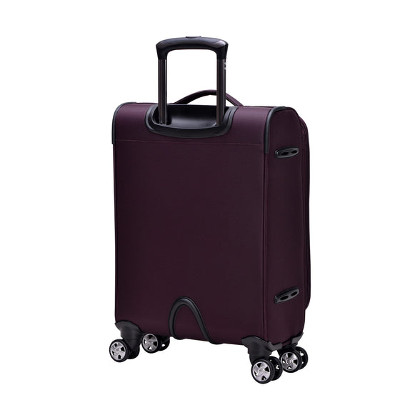 Eminent Expandable Luggage Trolley Bag Soft Suitcase for Unisex Travel Polyester Shell Lightweight with TSA lock Double Spinner Wheels V6093SZ (Carry-On 20-Inch, Purple)