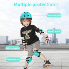 OMIRA Kids Bicycle Helmet, Youth Helmet, Knee Guard Elbow Guard Wrist Guard Sports Protection Set for Skateboard, Bike, Skate, Cycling