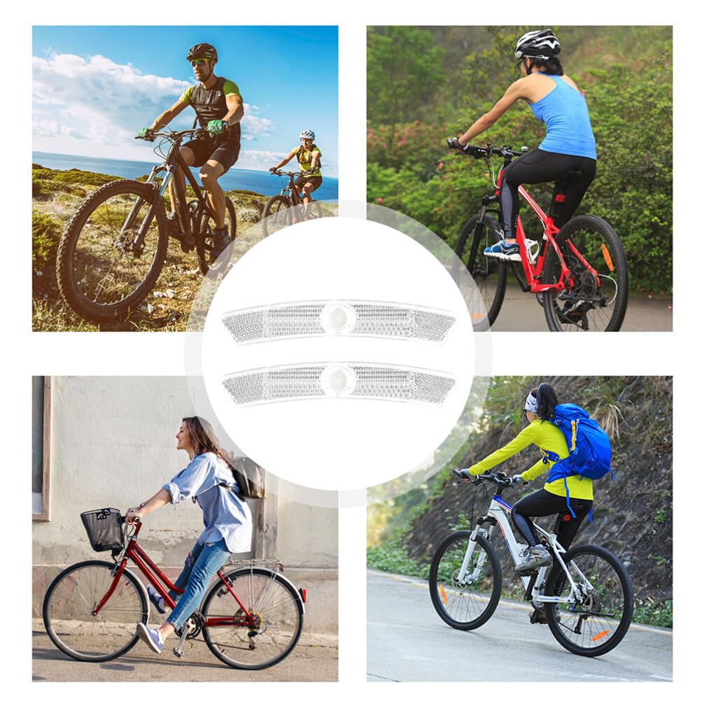 Gatuida Bike Reflectors, 10 PCS Riding Bike Bicycle Warning Reflector Bicycle Wheel Rim Reflective MTB Road Spoke Lights Bike Accessories