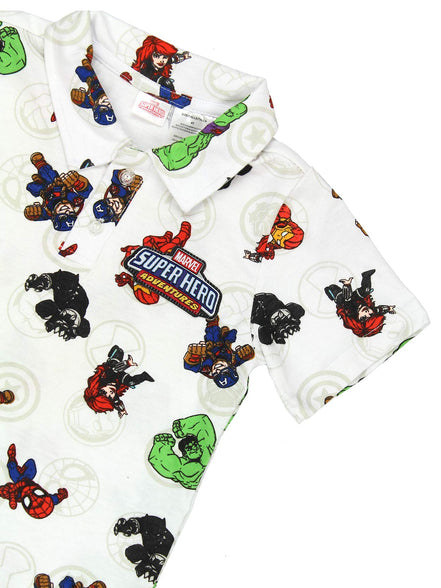 Marvel Super Hero Adventures Toddler Boys Polo Collared Shirt