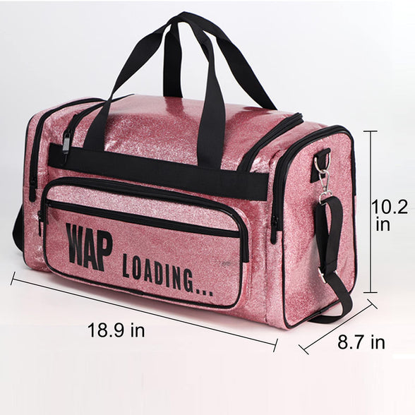 Spennanight Bag Reinforced Portable Wap Loading Glitter Duffle Bag Travel Bags Luggage Women